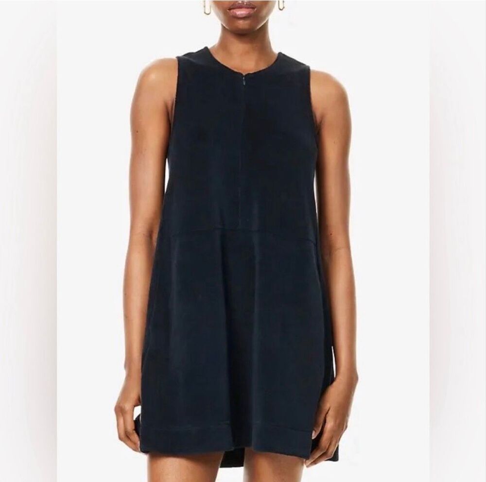 ME+EM Navy Towelling Tiered Short Dress NWT Size 10 Sleeveless